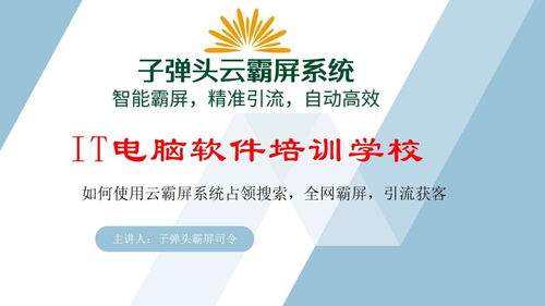 子彈頭云霸屏 信息技術咨詢服務如何助力電腦IT技術培訓學校通過海量信息霸屏獲取生源咨詢